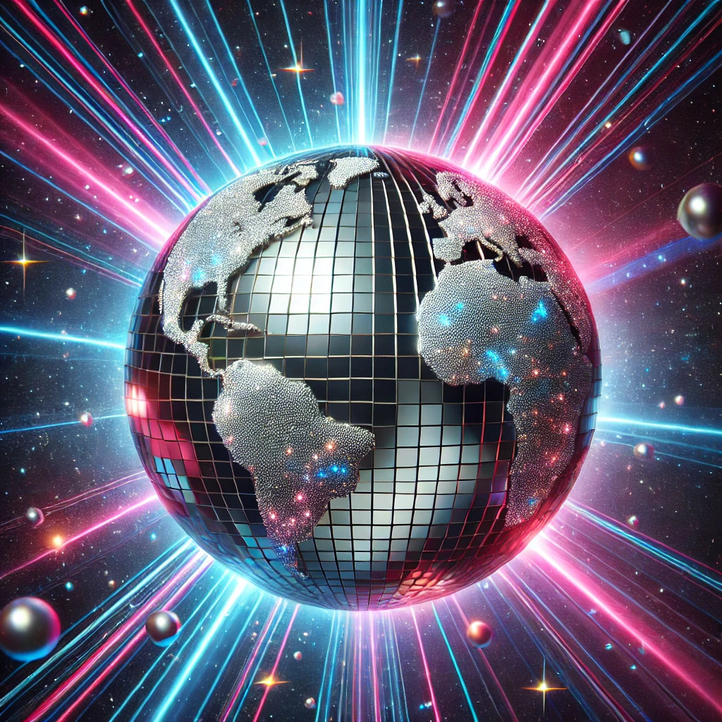 Funk The Planet disco earth artwork